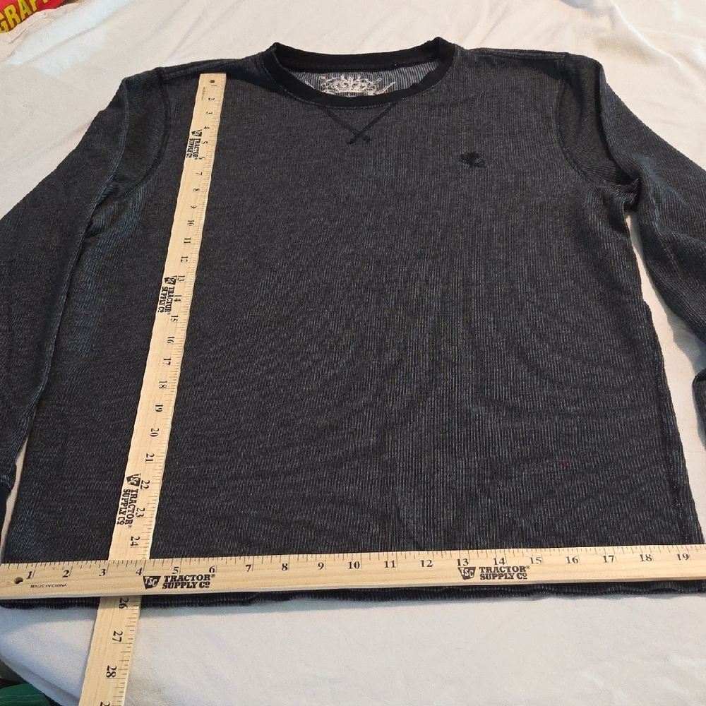 Express Gray Long Sleeve Tee Classic Crew Neck